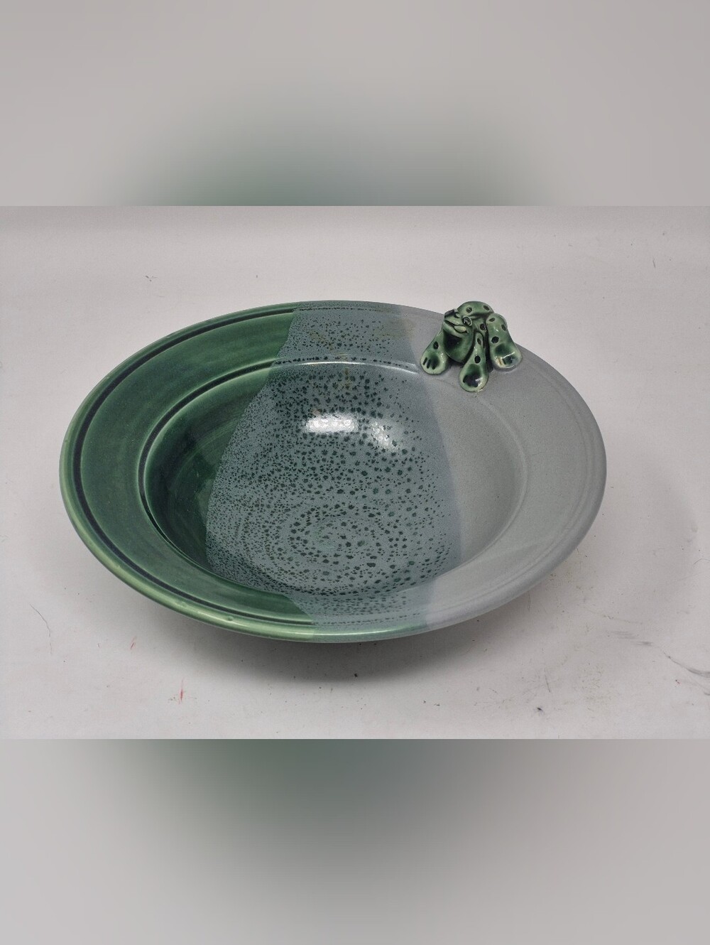 Studio Pottery Dish With Frog